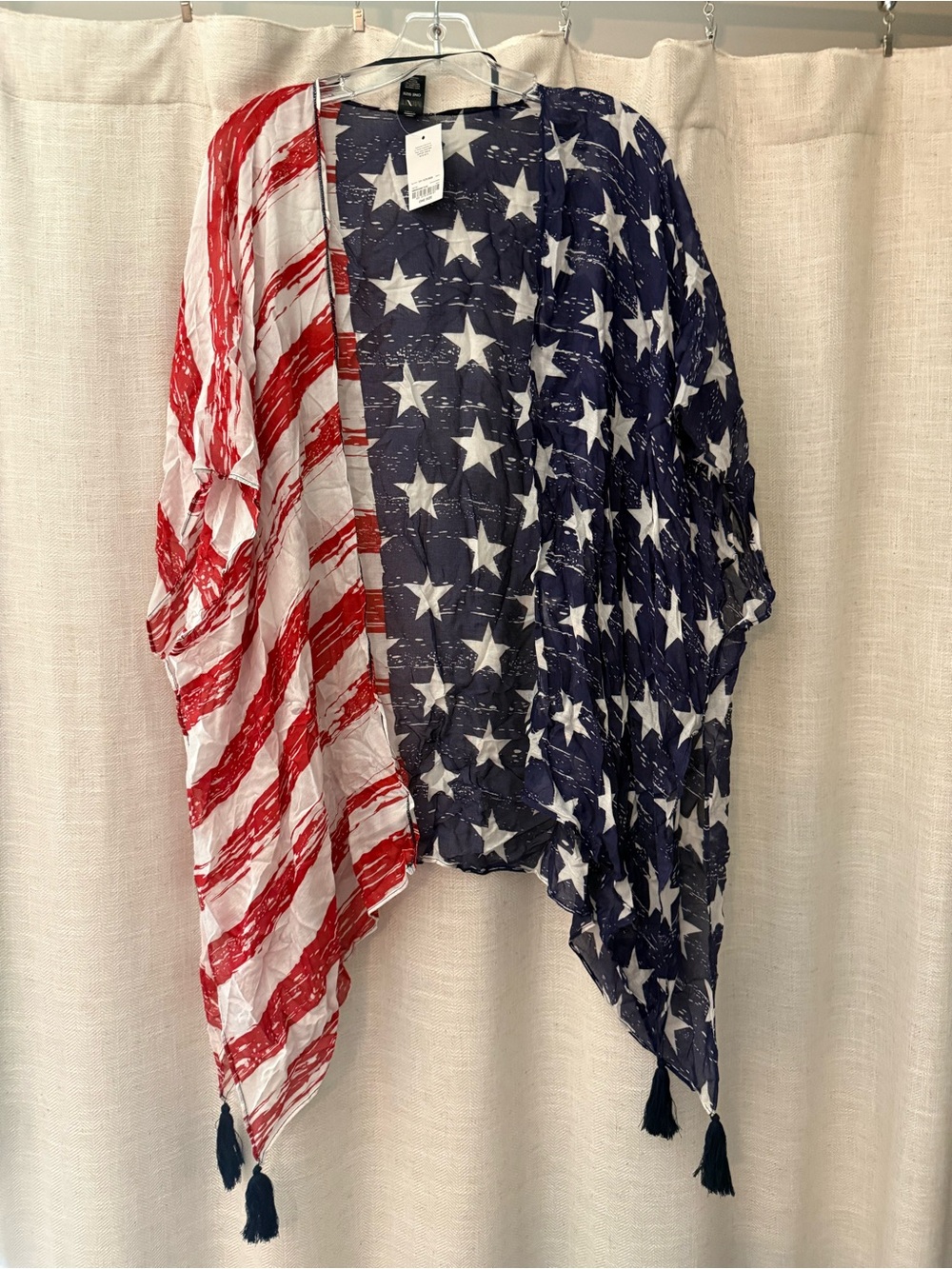 MIxit Americana American Flag Star & Stripe womens shall like shirt NWT